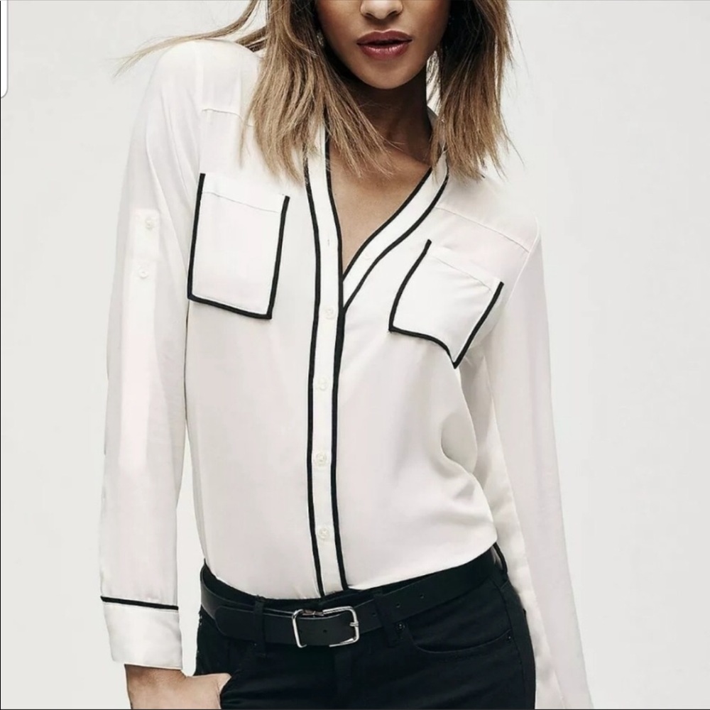 Express Ivory Portofino Blouse